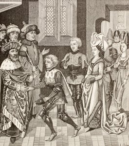 Accueil de Gautier-Sans-Avoir par le roi de Hongrie, qui lui permet de traverser son territoire avec les croisés lors de la première croisade. - Paul Lacroix