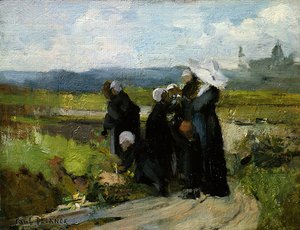 Les Orphelins de Bayeux (huile sur panneau)