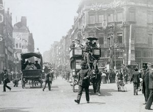 Ludgate Circus, Londres, préparé pour le jubilé de diamant de la reine Victoria - Paul Martin