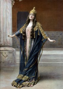 La cantatrice Lucy Arbell (1882-1947) en reine Amahelli dans l
