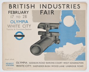 Affiche du métro de Londres faisant la publicité de la British Industries Fair