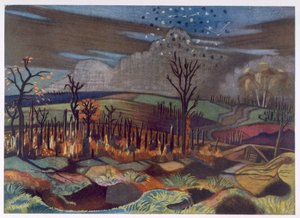 Combat Aérien à Wytschaete, de British Artists at the Front, Continuation of The Western Front, Part Three, Paul Nash