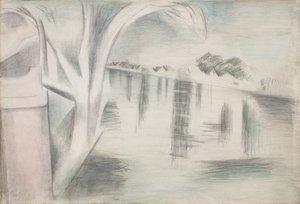 Rivière et arbres - Paul Nash