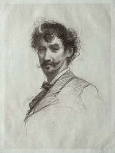 James McNeill Whistler avec mèche blanche et monocle - Paul Rajon