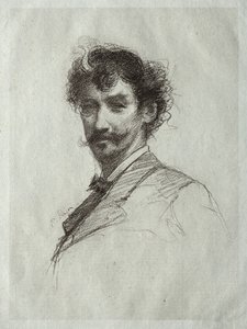 James McNeill Whistler avec mèche blanche et monocle - Paul Rajon