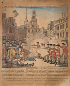 Le Massacre sanglant perpétré dans King-Street Boston le 5 mars 1770 par un groupe du 29e régiment
