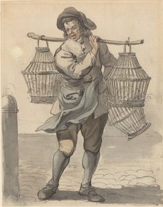 Un vendeur de volaille
