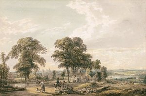 Approchant Rochester et la Medway - Paul Sandby