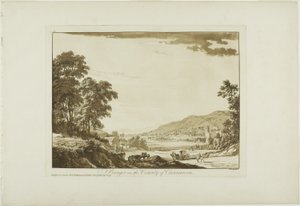 Bangor dans le comté de Caernarvon - Paul Sandby