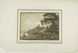 Château de Benton regardant vers Milford Haven, de Douze Vues en Aquatinte d