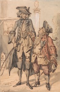Caricature de George Bubb Dodington et Sir Thomas Robinson - Paul Sandby
