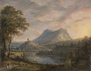 Paysage avec un lac - Paul Sandby
