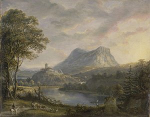 Paysage avec un lac