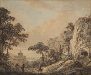 Paysage avec cavalier - Paul Sandby