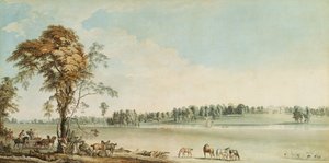 Vue nord-ouest de Wakefield Lodge dans la forêt de Whittlebury, Northamptonshire