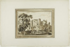 Château de St Quintin près de Cowbridge dans le comté de Glamorgan, troisième planche de Twelve Views in South Wales (Douze vues du sud du pays de Galles)