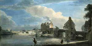 Le vieux pont de Shrewsbury - Paul Sandby