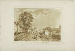 La porte ouest de Cardiff dans le Glamorshire, planche 1 de Twelve Views in Wales (Douze vues du Pays de Galles)