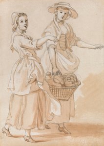 Deux filles portant un panier - Paul Sandby
