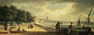 Vue de la ville depuis la terrasse de Somerset House - Paul Sandby