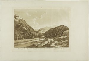 Vue de la rivière Dee à 3 miles de Bala, avec la montagne Cadar-Idris près de Dolgelli à 30 miles de distance, planche neuf de Twelve Views in Wales (Douze vues du Pays de Galles) - Paul Sandby