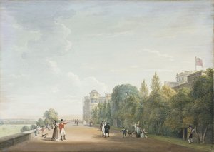 Château de Windsor : la terrasse nord regardant vers l