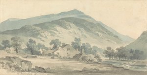 Paysage à Beddgelert, nord du Pays de Galles - Paul Sandby Munn