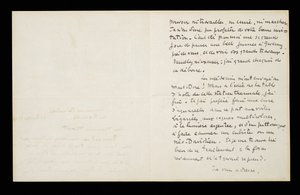 Lettre autographe à Claude Monet, 21 juillet 1920 - Paul Signac