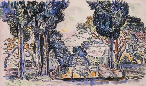 Cyprès à Sainte-Anne Saint-Tropez - Paul Signac
