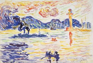 Le port de Saint-Tropez avec le torpilleur Midi de la France