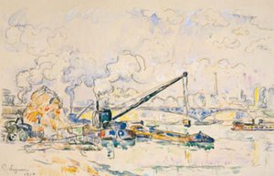 Le Pont Mirabeau. Le tas de sable - Paul Signac