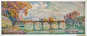 Le Pont des Arts, Paris (painting on canvas)