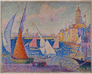 Le Quai, St. Tropez (huile sur toile)