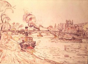 Paris avec le Louvre et le Pont des Arts - Paul Signac