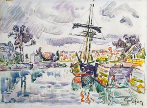 Voilier à un quai, années 1920