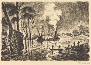 La Seine en crue, en 1910 - Paul Signac