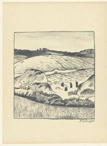 Paysage de collines avec champs - Paul Sérusier