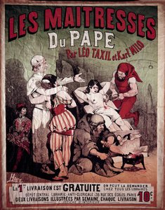 Affiche pour Les Maîtresses du Pape par Léo Taxil et Karl Milo