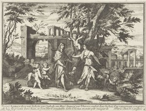 Procris et Céphale déguisé (série: Représentations mythologiques dans des paysages)