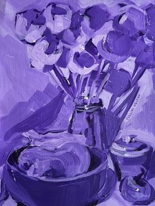 Nature morte florale violette