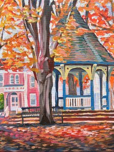 Un gazebo aux couleurs chatoyantes de l