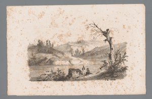 Paysage vallonné avec rivière (Principes de paysages)