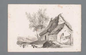 Paysage avec chemin de campagne et maison (Principes de paysages)