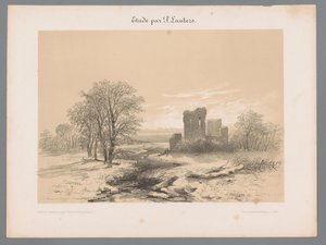 Paysage avec ruine (Études par Paulus Lauters)