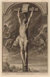 Le Christ en croix - Paulus Pontius, after Sir Peter Paul Rubens