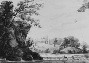 Vue de Morrisville, maison de campagne du général Moreau en Pennsylvanie..., Pennsylvanie, 1811-vers 1813