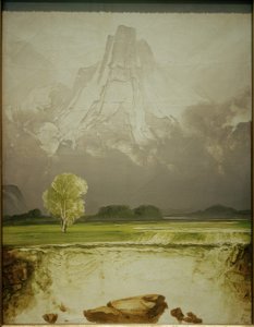 Le mont Stetind avec un bouleau