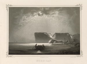 Nordcap. Illustration du livre Norge fremstillet i Tegninger par Asbjørnsen, P.Chr. et publié par Chr. Tønsberg (no, 1848)