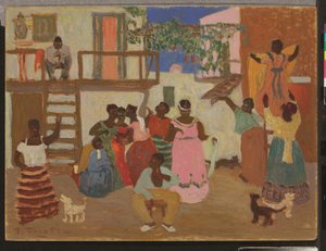 Preparando el candombe (Décoration), vers 1935