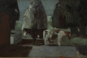 Jardin sous la lune ou Quiétude dans la quinta - Pedro Figari Solari